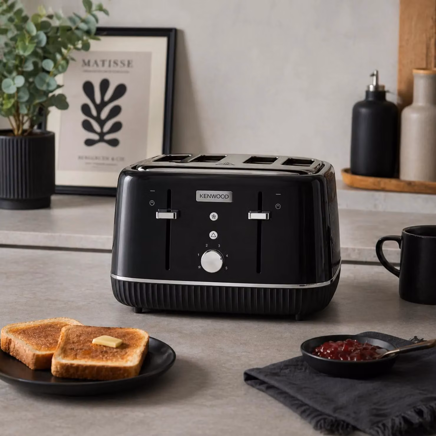 Kenwood Elegancy TFP10.A0BG 4-Slice Toaster, Black – 4