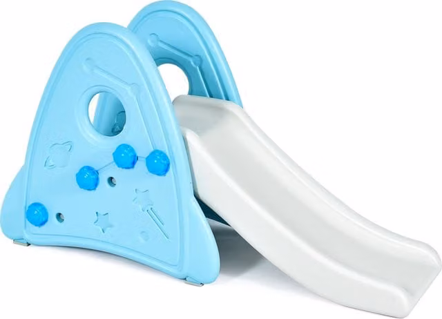 Costway Kids Plastic Climber Slide in Blue