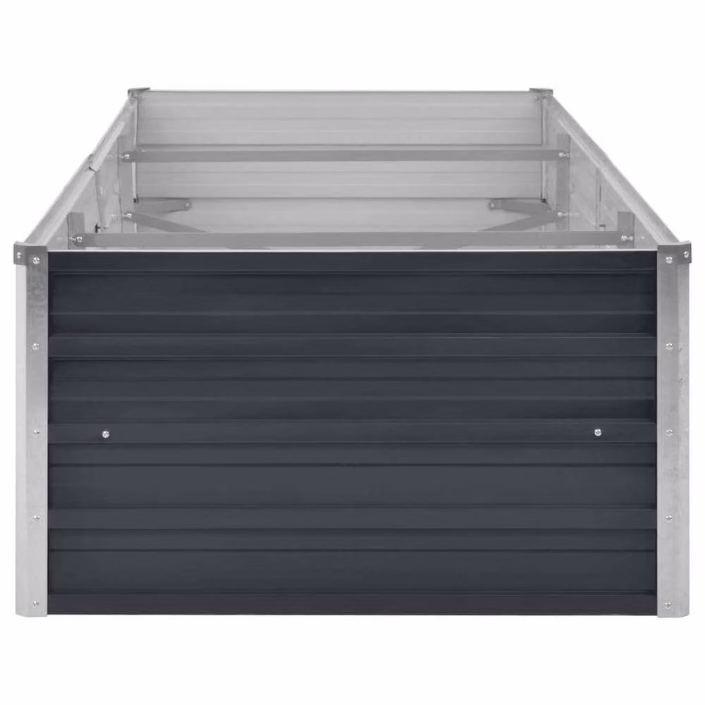 Berkfield Home Garden Anthracite Galvanised Steel Raised Bed, W/D/H: 240 x 80 x 45 cm – 4