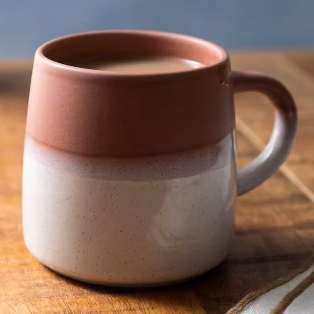 Mikasa Pink and White Glazed Stoneware Mug, 410ml