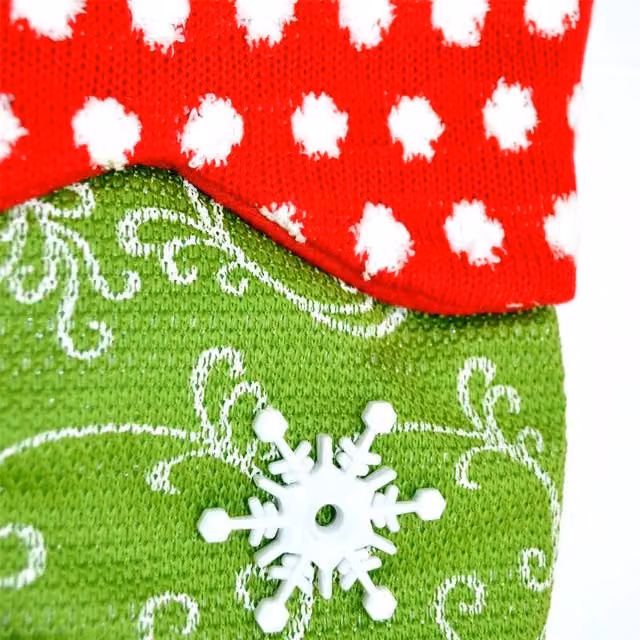 Shatchi Traditional Luxury Christmas Stocking in Green and Multicolour, 50 cm – 1