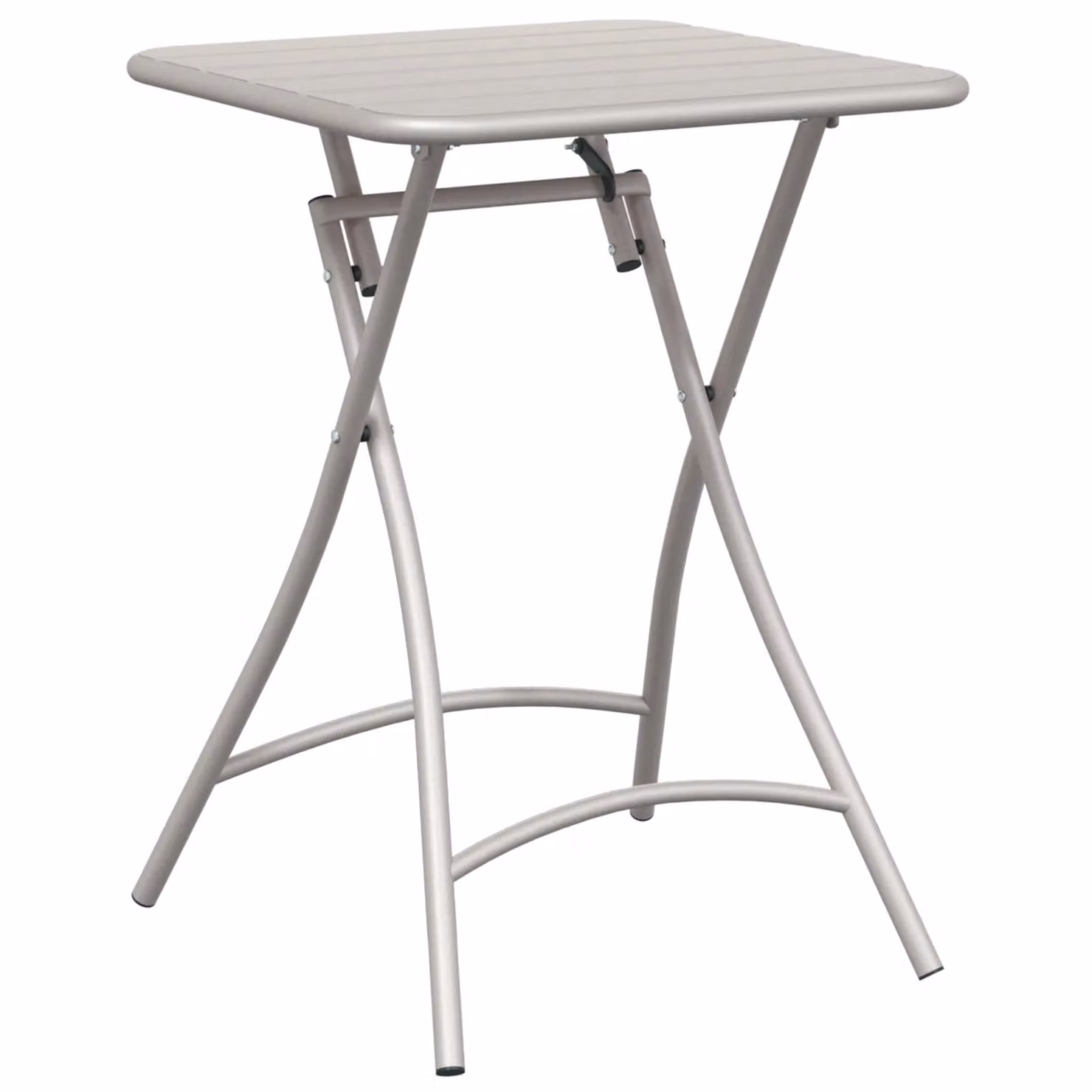 Berkfield Home Folding Garden Table in Beige Steel, W/D/H: 55 x 55 x 73 cm – 2
