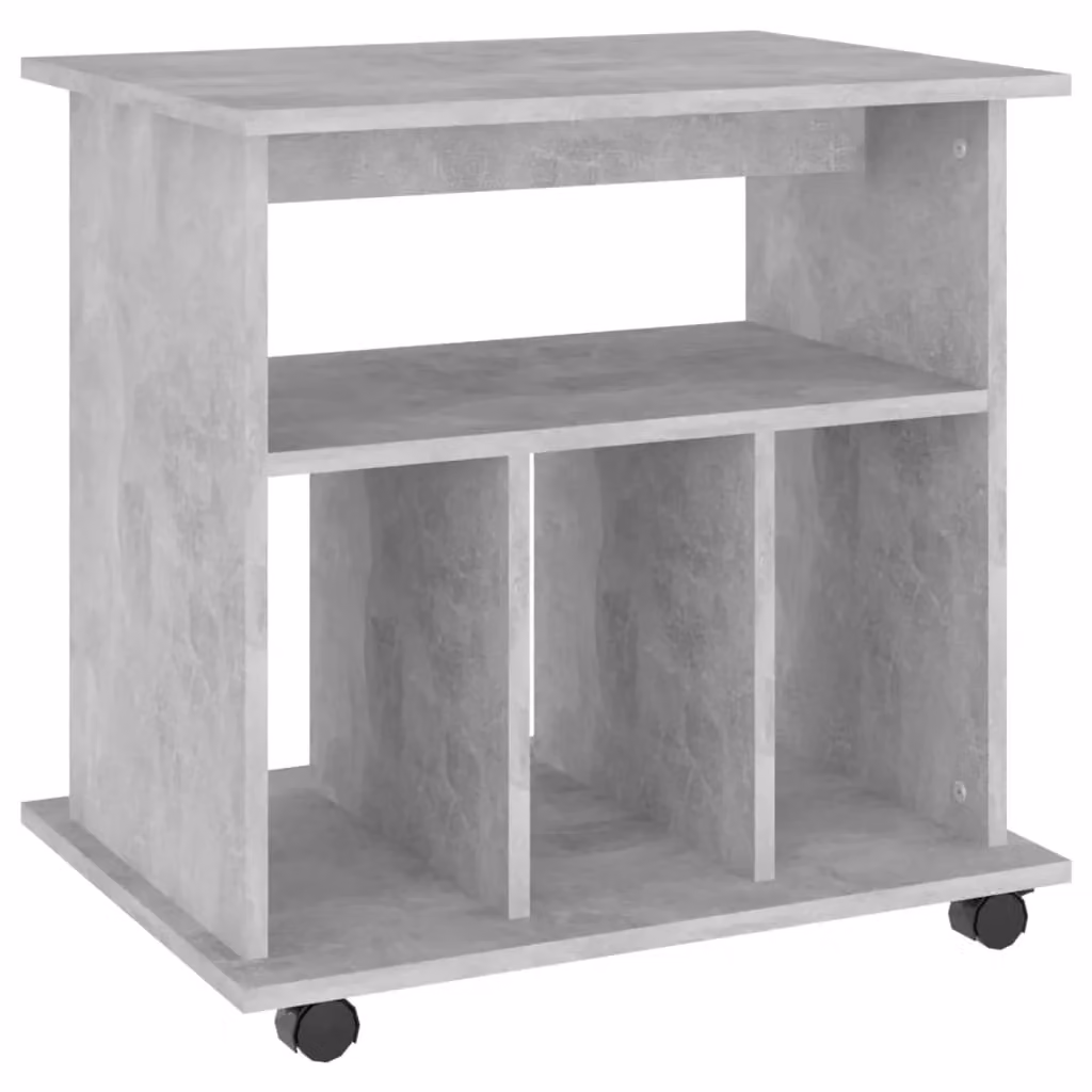 Berkfield Home Rolling Cabinet in Concrete Grey with Lock and Castors, W/D/H: 60 x 45 x 60 cm – 2