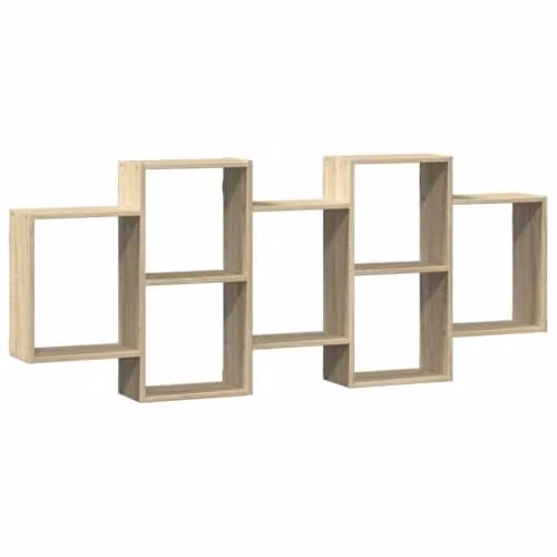 vidaXL Modern Wall Mounted Shelf in Sonoma Oak, W: 159 cm, D: 18 cm, H: 65 cm