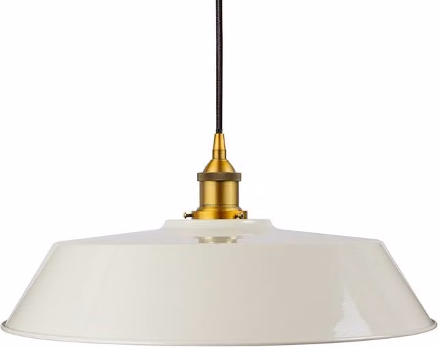 SE Home Chancery Large Round Pendant Light in White, Gold and Black