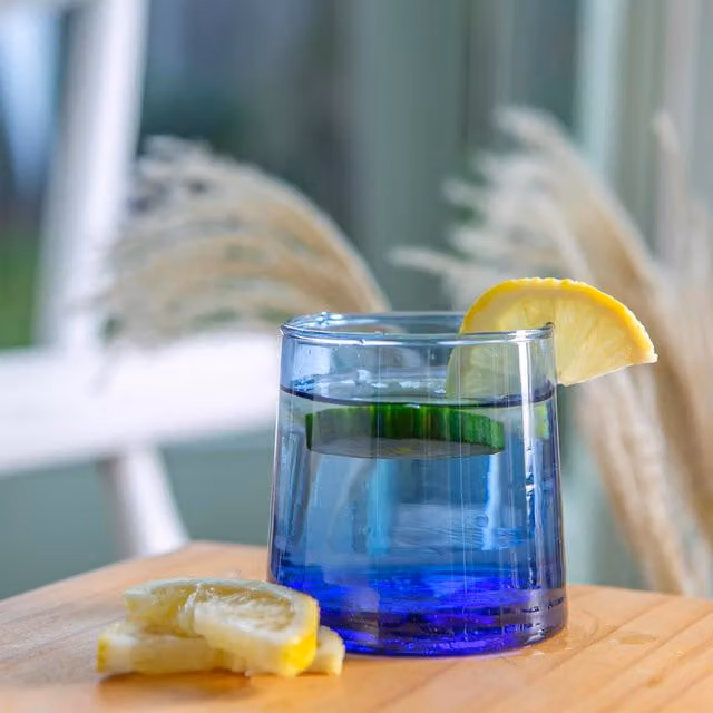 Nicola Spring Blue Recycled Glass Tumbler, 0.2 l
