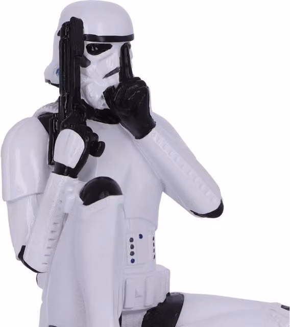 Nemesis Now Speak No Evil Stormtrooper Tabletop Figurine, White, Height: 10 cm