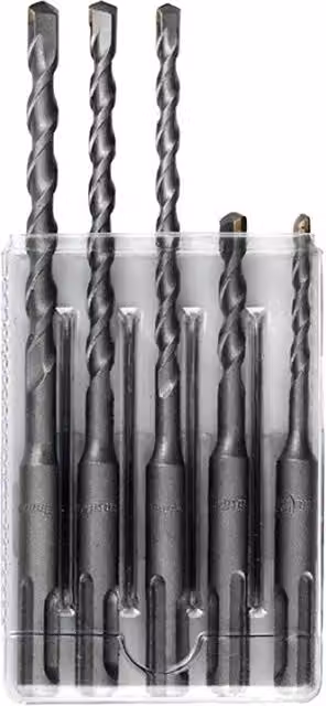 Makita D-03888 SDS Plus 5 Piece Carbide Tipped Drill Bit Set in Multi Colour and Grey