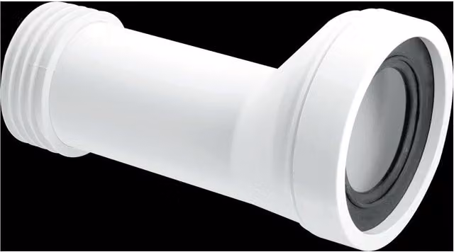 McAlpine White Plastic Rigid WC Connector Pipe – 1