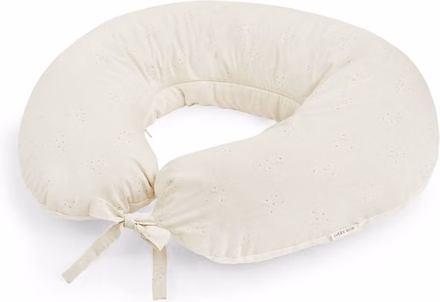 Avery Row Wild Chamomile Wrap Around Nursing Pillow in Organic Beige Cotton – 1