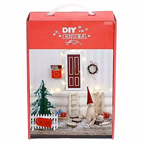 EasyKit Multicolour Wooden Elf Door Kit for Christmas Advent