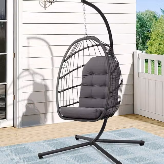 Lifeideas Outdoor Seat Cushion, Grey, W/D/H: 125 x 53 x 53 cm