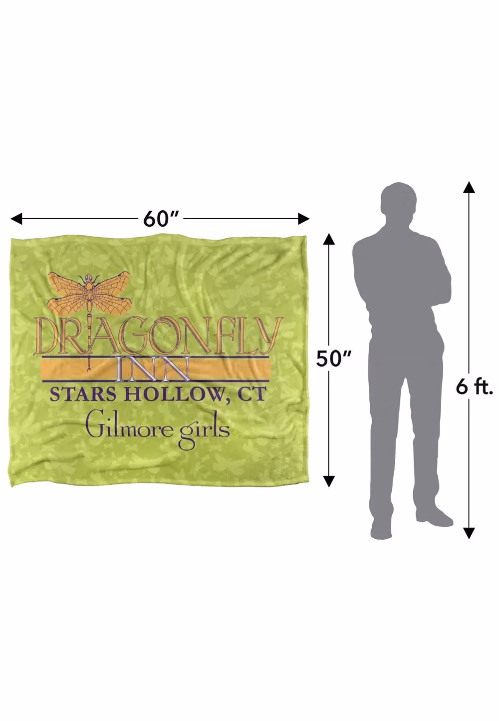 Warner Brothers Gilmore Girls Silky Touch Super Soft Throw Blanket in White, W: 152 cm, D: 127 cm – 2