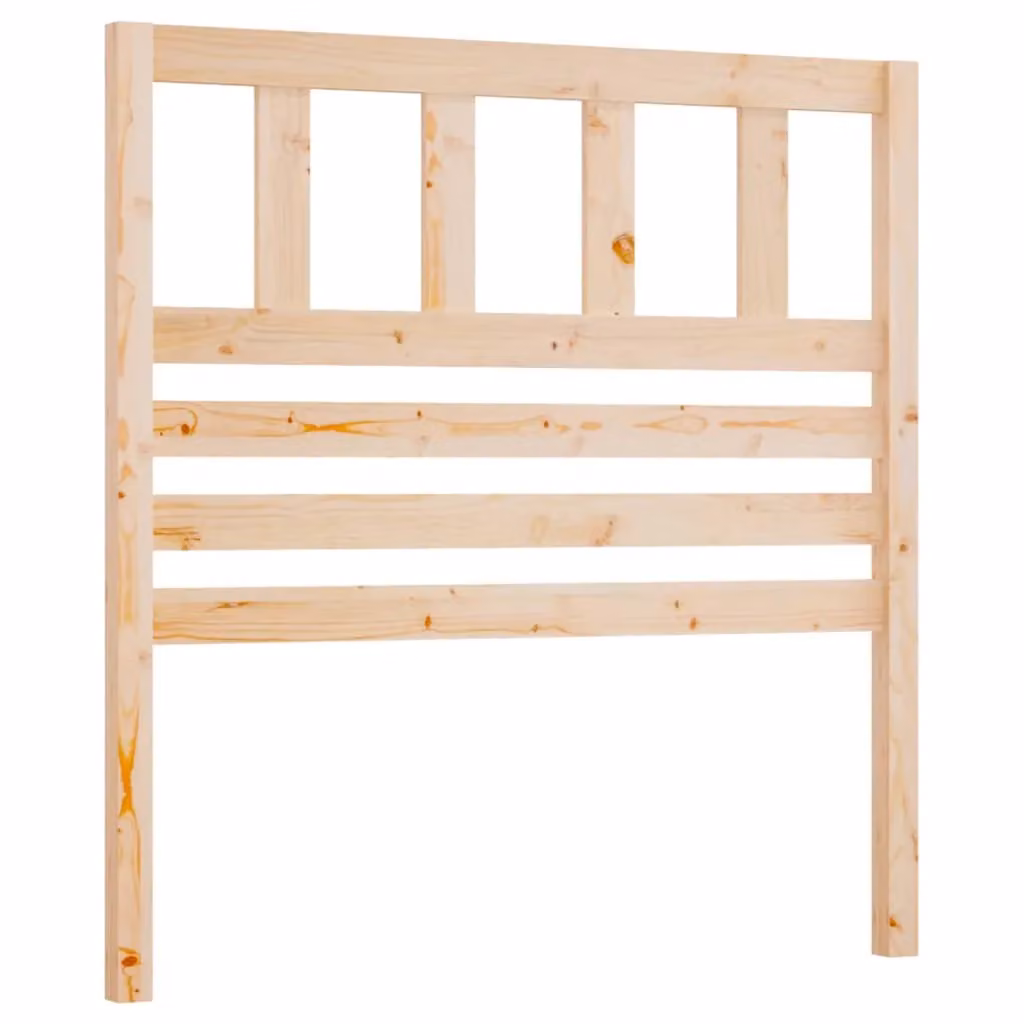 Berkfield Home Rustic Solid Wood Pine Bed Headboard, Brown, W/D/H: 81 x 4 x 100 cm