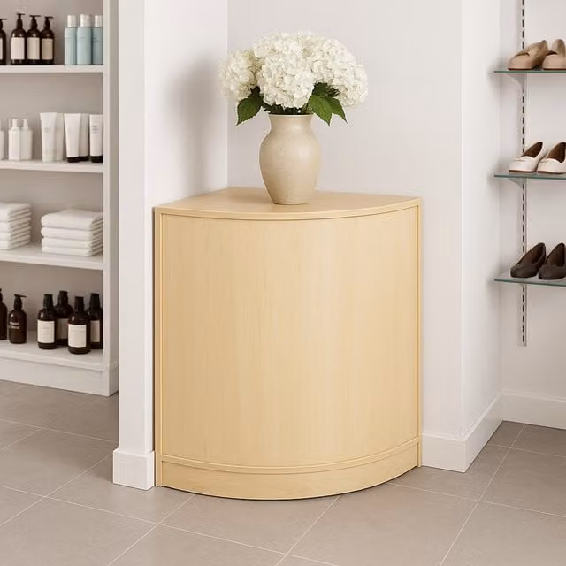 Monster Shop CM60 Retail Shop Corner Counter in Beige MDF