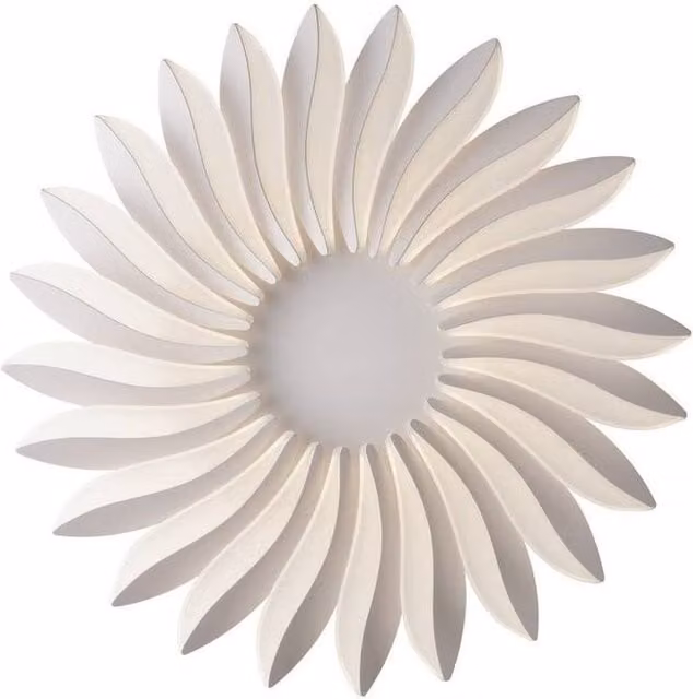 Netlighting Sunrise Dimmable LED Flower Flush Pendant Light in White, 4000K Cool White