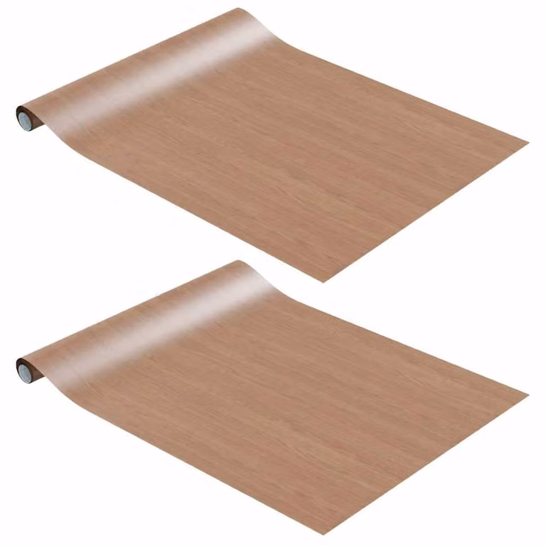 Berkfield Home Self-adhesive PVC Furniture Film, 2 Pack, Light Oak Brown, W: 90 cm, L: 500 cm