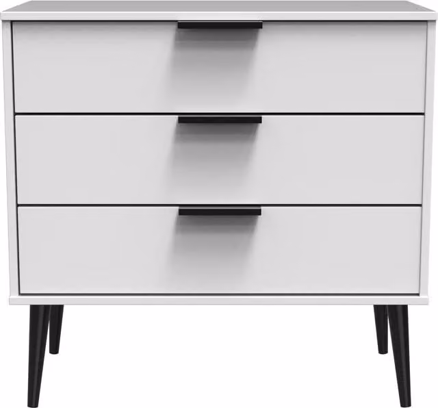 Ready Assembled 2 U Fuji 3 Drawer Chest in Matt White