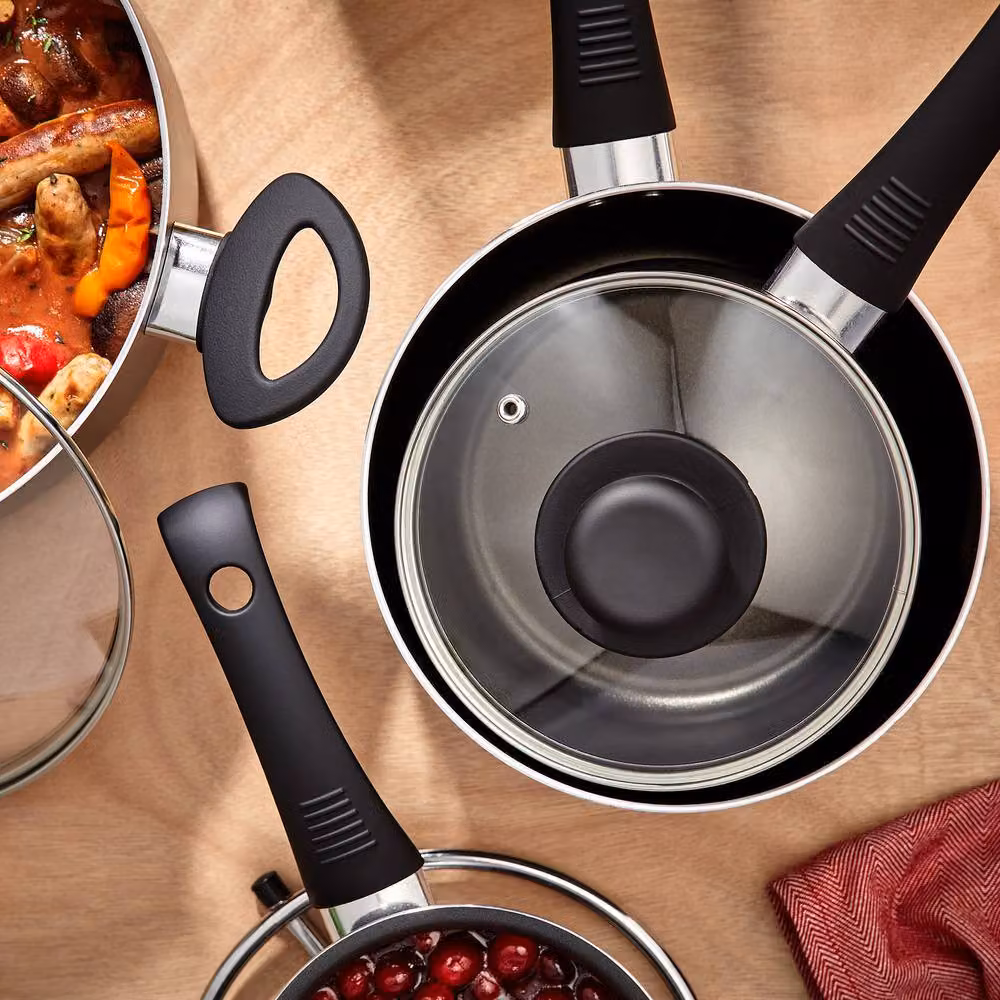Judge Everyday 24cm Non-Stick Casserole Pot with Glass Lid, 4L, Silver – 4