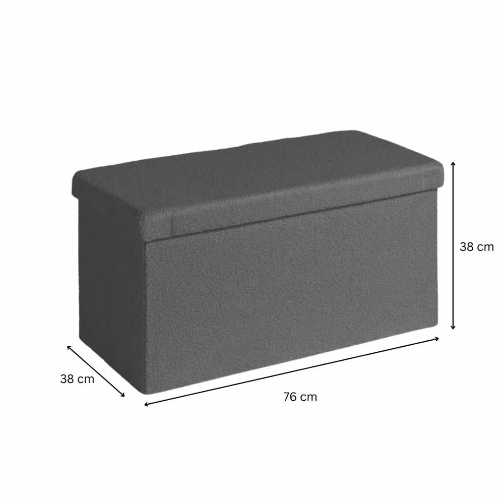 SPETLEK Large Rectangular Fabric Storage Box in Grey – 2