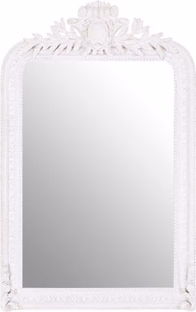Orsina Stone Grey Vintage Style Floral Wall Mirror, W/H: 125 x 80 cm