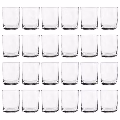 Argon Tableware Clear Glass Whisky Tumbler Glasses, Pack of 24, 280ml