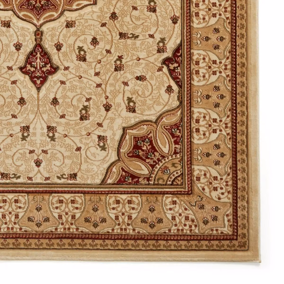 The Rug Shop UK Traditional Stain-Resistant Floral Area Rug in Beige, W: 280 cm, D: 380 cm – 2