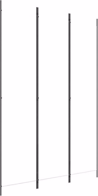 Berkfield Home 3-Panel Fabric Room Divider, White, W/H: 150 x 220 cm