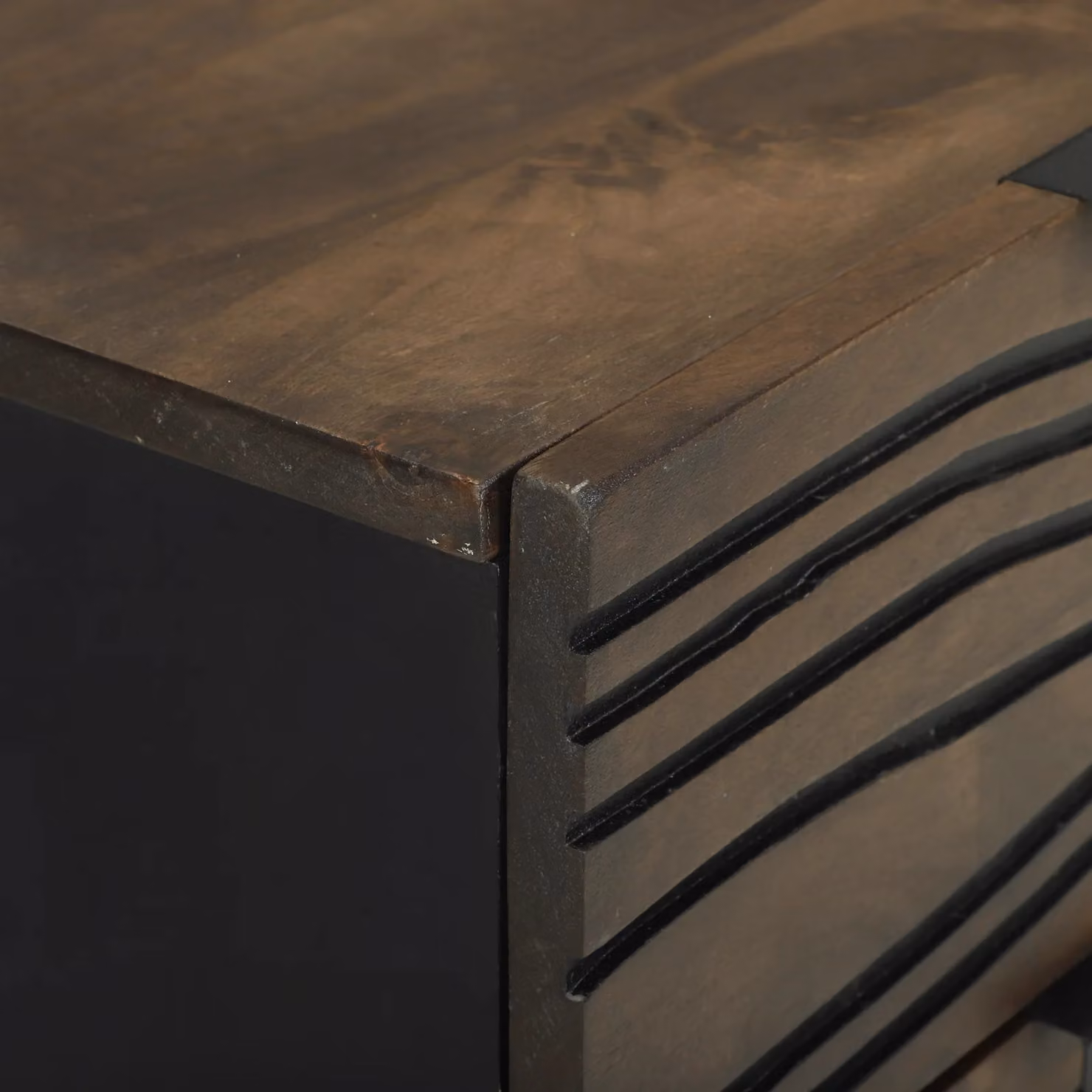 Berkfield Home Set of 2 Bedside Cabinets in Brown Solid Mango Wood, W/D/H: 40 x 33.5 x 46 cm – 5
