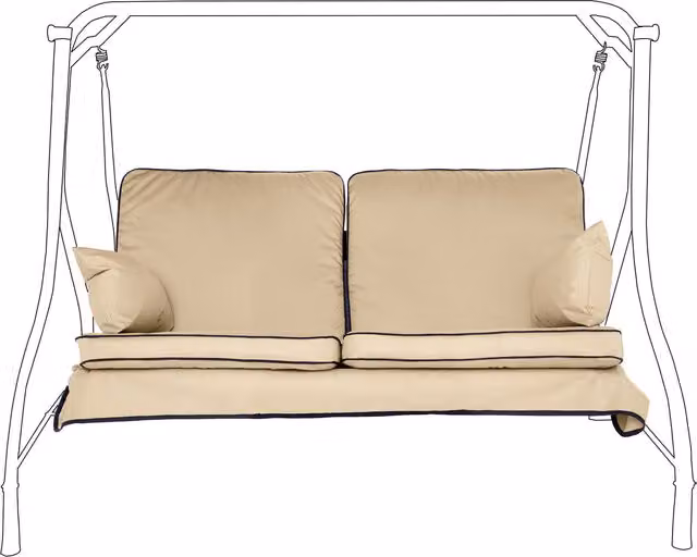 Gardenista Outdoor Garden Swing Seat Cushion Hammock in Beige