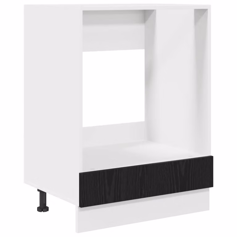 Berkfield Home Modern Black Oak Wall Mounted Kitchen Oven Cabinet, W/D/H: 60 x 46 x 81.5 cm