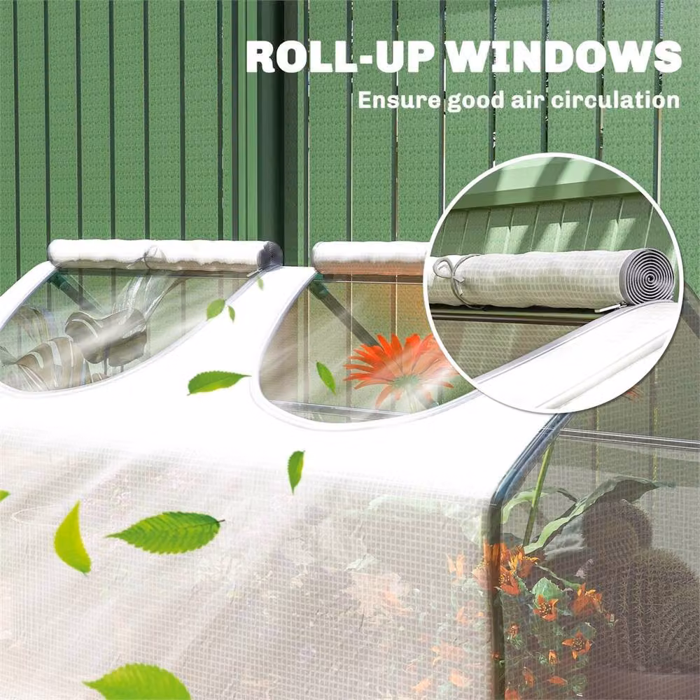 Havendro White Plant Greenhouse for Vegetables and Herbs, W/D/H: 100 x 100 x 60 cm – 4