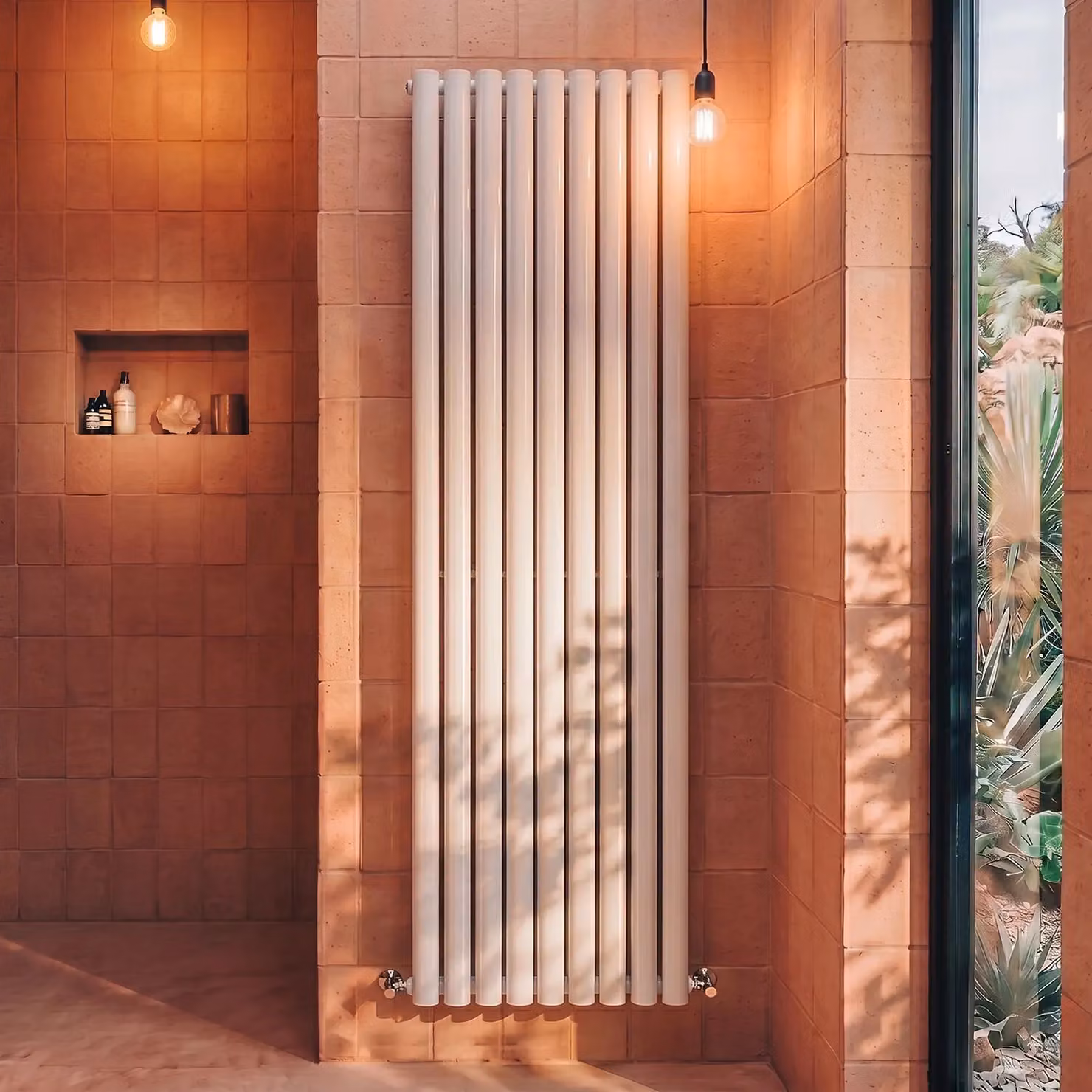 Balterley Vertical Double Panel Designer Radiator, Gloss White, H: 180 cm, W: 52.8 cm – 3
