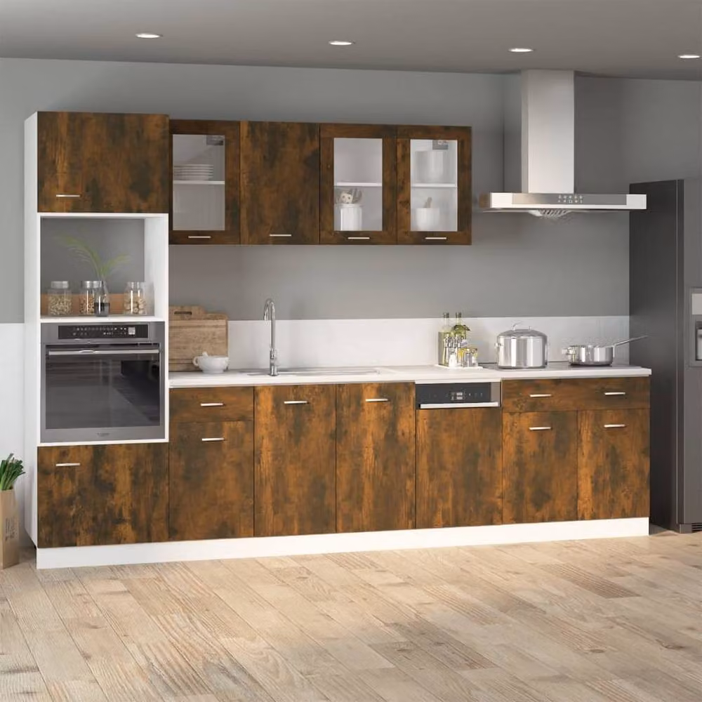 Berkfield Home Smoked Oak Drawer Bottom Cabinet in Brown, W: 40 cm, D: 46 cm, H: 81.5 cm – 3