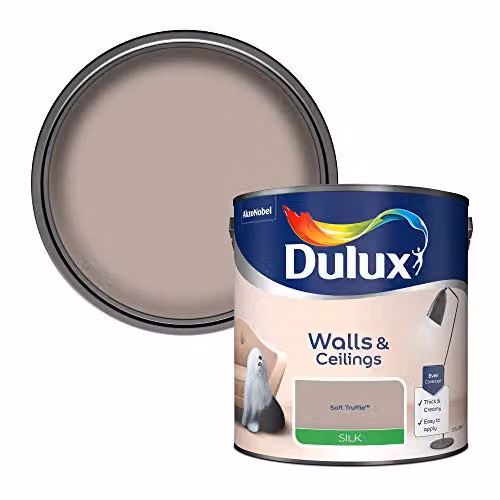 Dulux Water Based Satin Gloss Dispersion Paint in Brown and Beige, 2.5 Litres