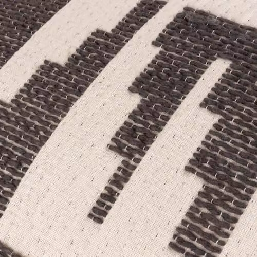 Hoem Ibizia Abstract Square Cushion in Black and White with Polyester Filling – 4