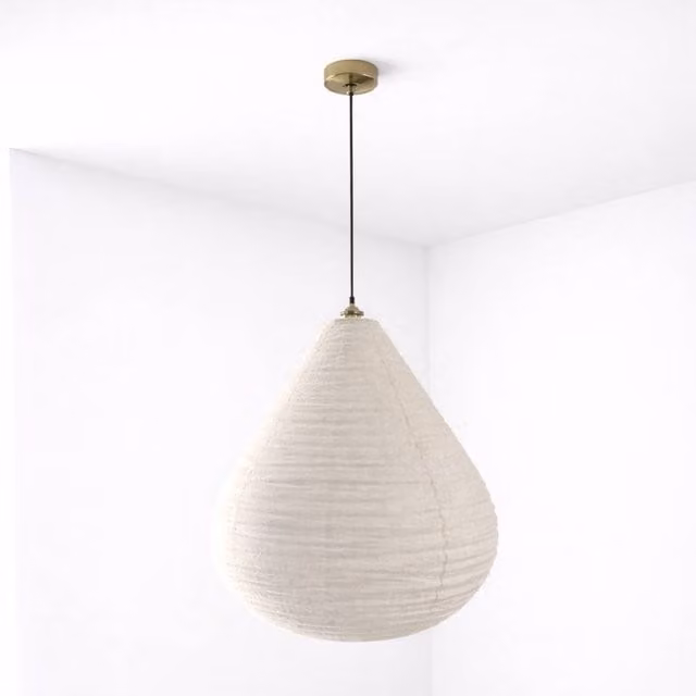 CGC Lighting Mabel Handmade Linen Easy Fit Teardrop Lampshade in Beige