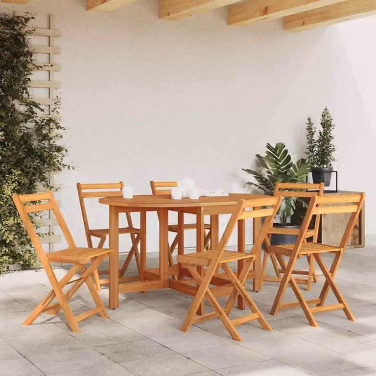 Berkfield Home Rectangular Garden Table in Brown Solid Oiled Acacia Wood W/D/H: 130 x 90 x 72 cm