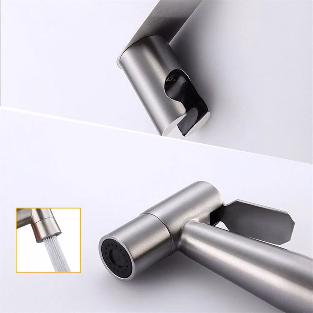 Nordara Stainless Steel Bidet Sprayer High Pressure Handheld Hose Set in Silver – 3