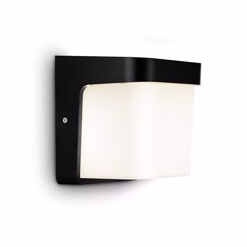 CGC Lighting Black Square LED Outdoor Wall Light with Cool White Light, IP65 Waterproof Polycarbonate Construction for Garden and Hallway – 2