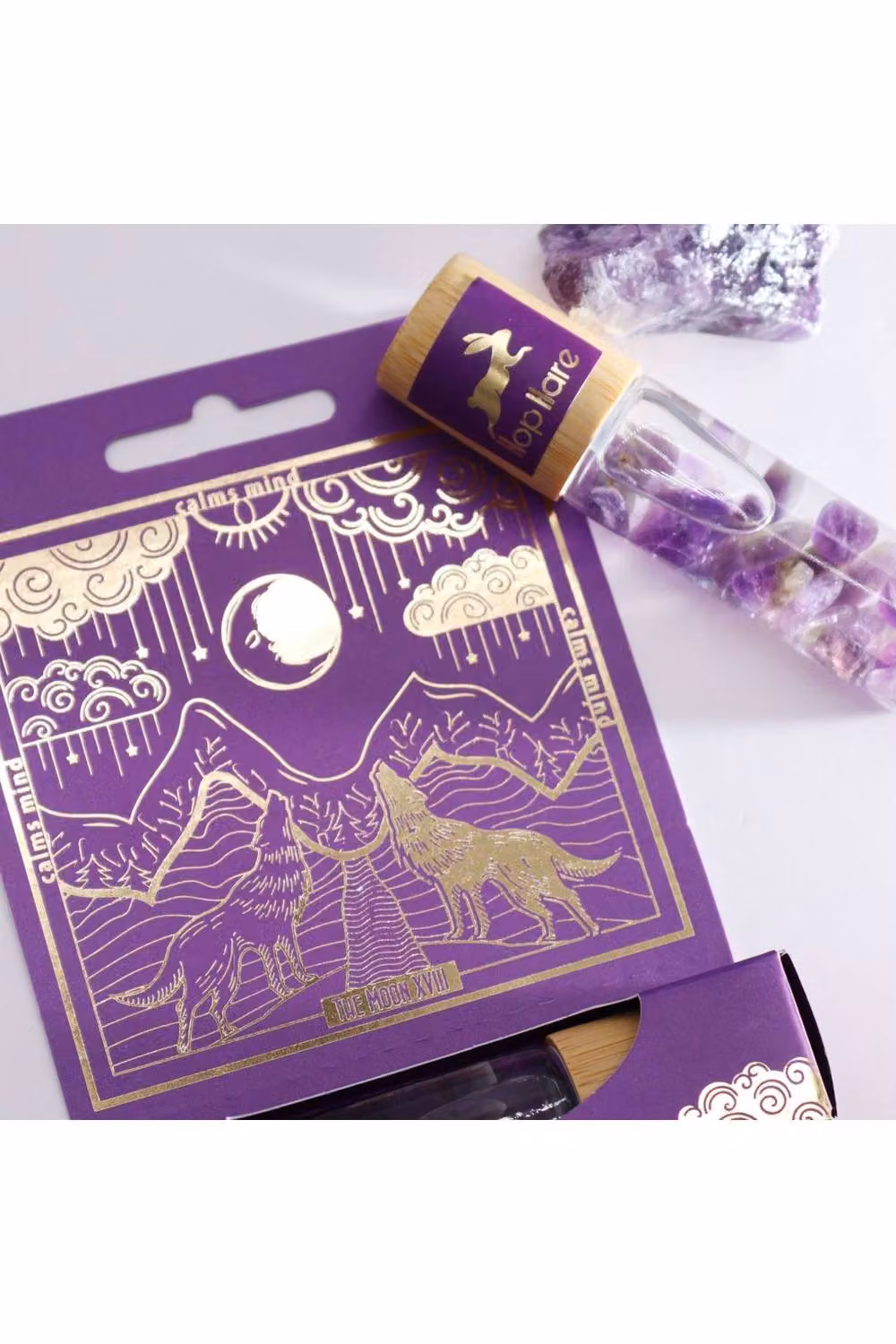 KDMD HH Tarot Roll-On The Moon Calming Gemstone Essential Oil in Purple – 2