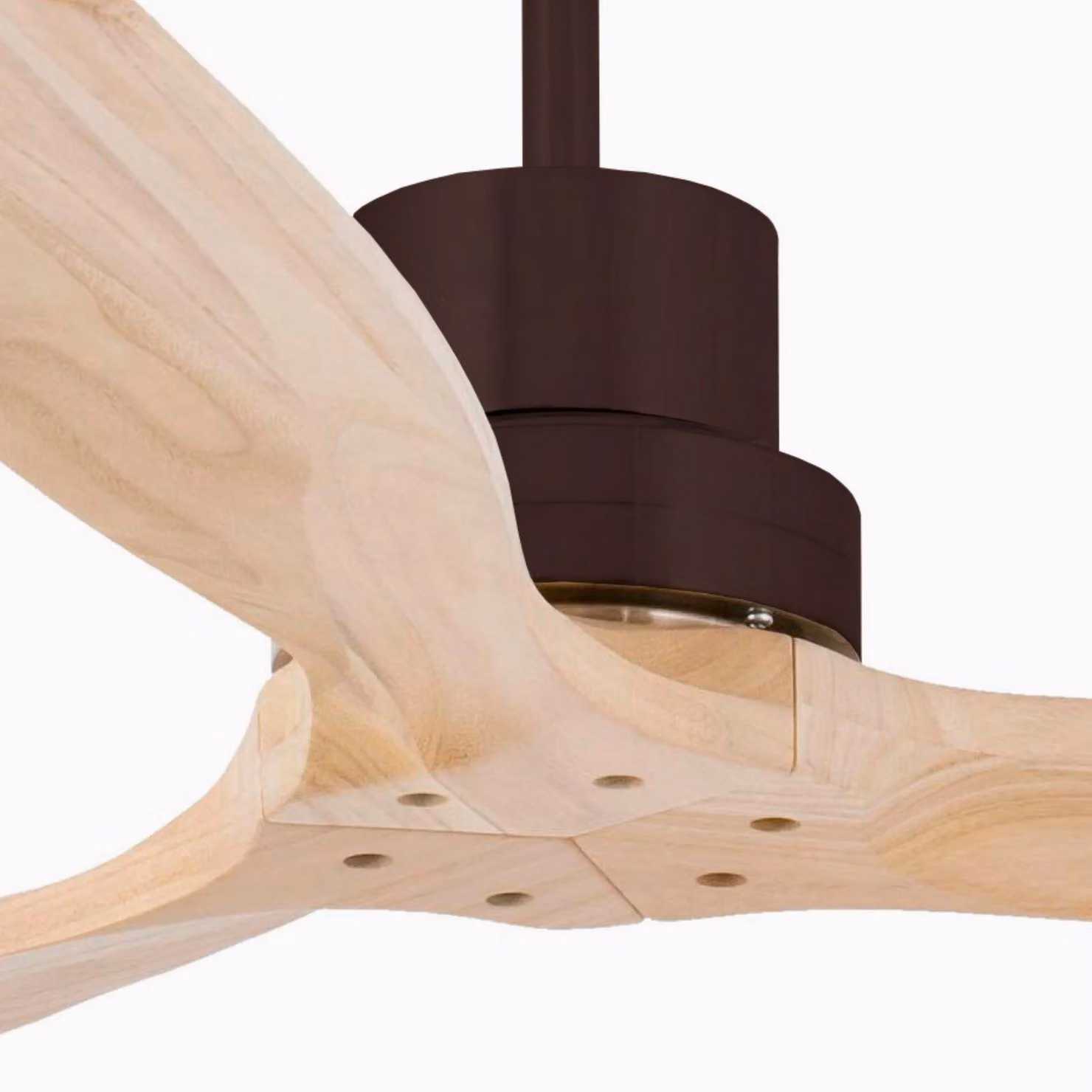 Netlighting Lantau Large Brown Wood Ceiling Fan with 6-Speed DC Motor and Remote Control – 2
