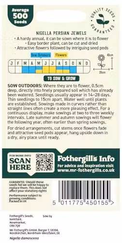 Mr Fothergill's Oh Sow Simple Nigella Flower Seeds, White and Blue – 2