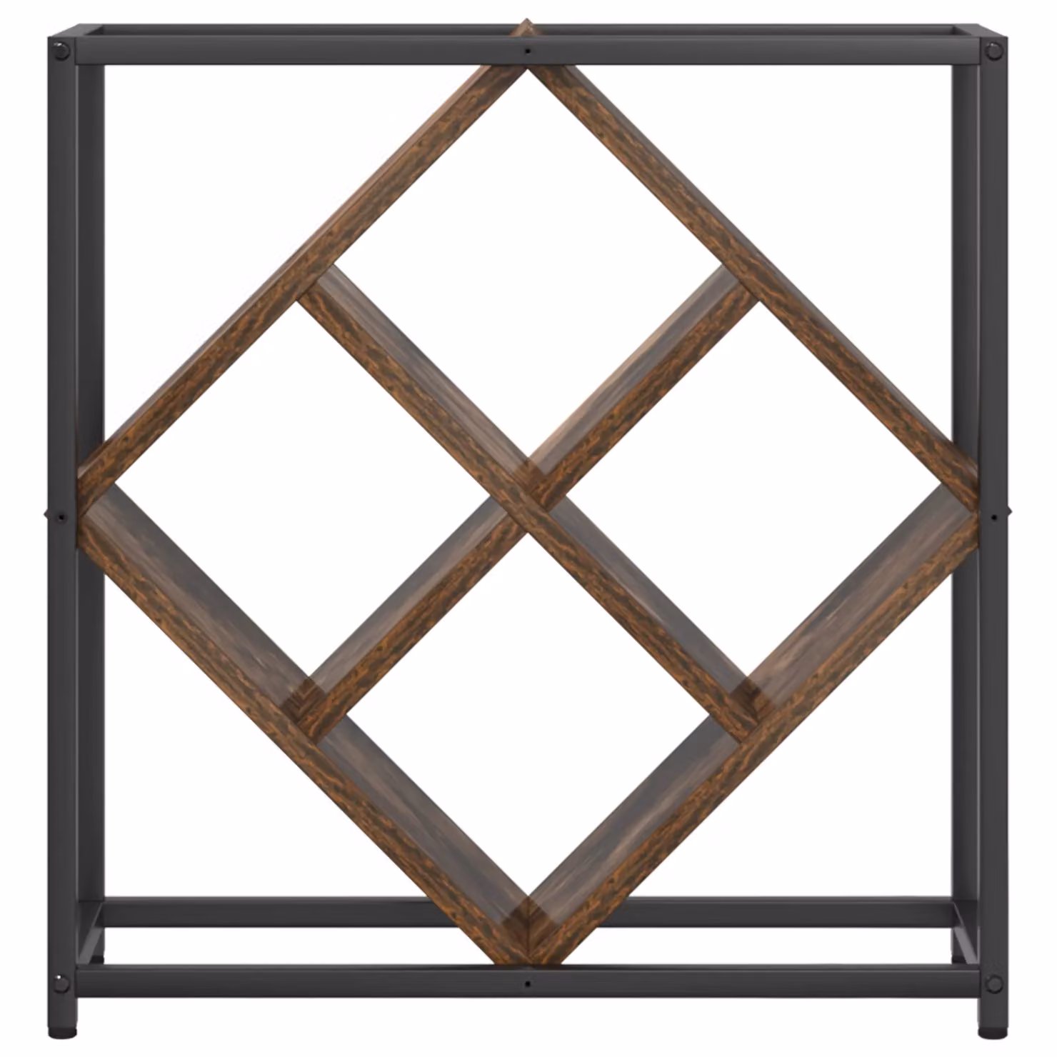 Berkfield Home Modern Smoked Oak Wine Rack in Brown, W/D/H: 51 x 18 x 52.5 cm – 3
