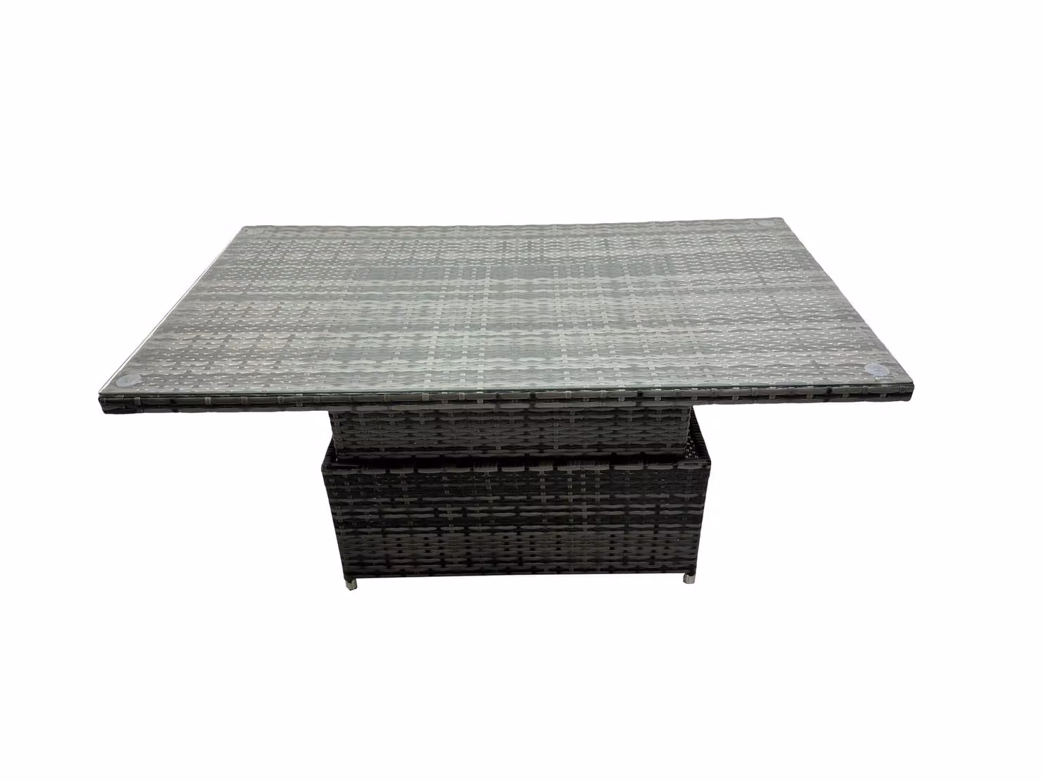 Fimous 7 Seat Rattan Garden Furniture Sofa Set in Dark Grey