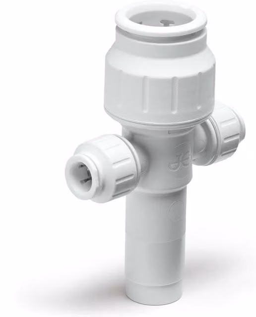 John Guest Speedfit 2 Port Manifold With Stem PEM582210AWP 22mm x 10mm
