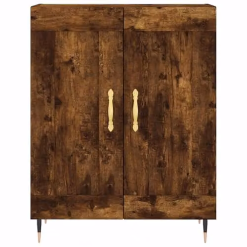 vidaXL Highboard in Smoked Oak, Brown Engineered Wood, W/D/H: 69.5 x 34 x 180 cm – 4