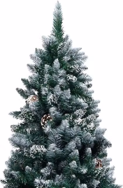 Berkfield Home Artificial Christmas Tree with Pine Cones and White Snow, Green, Height: 150 cm – 1