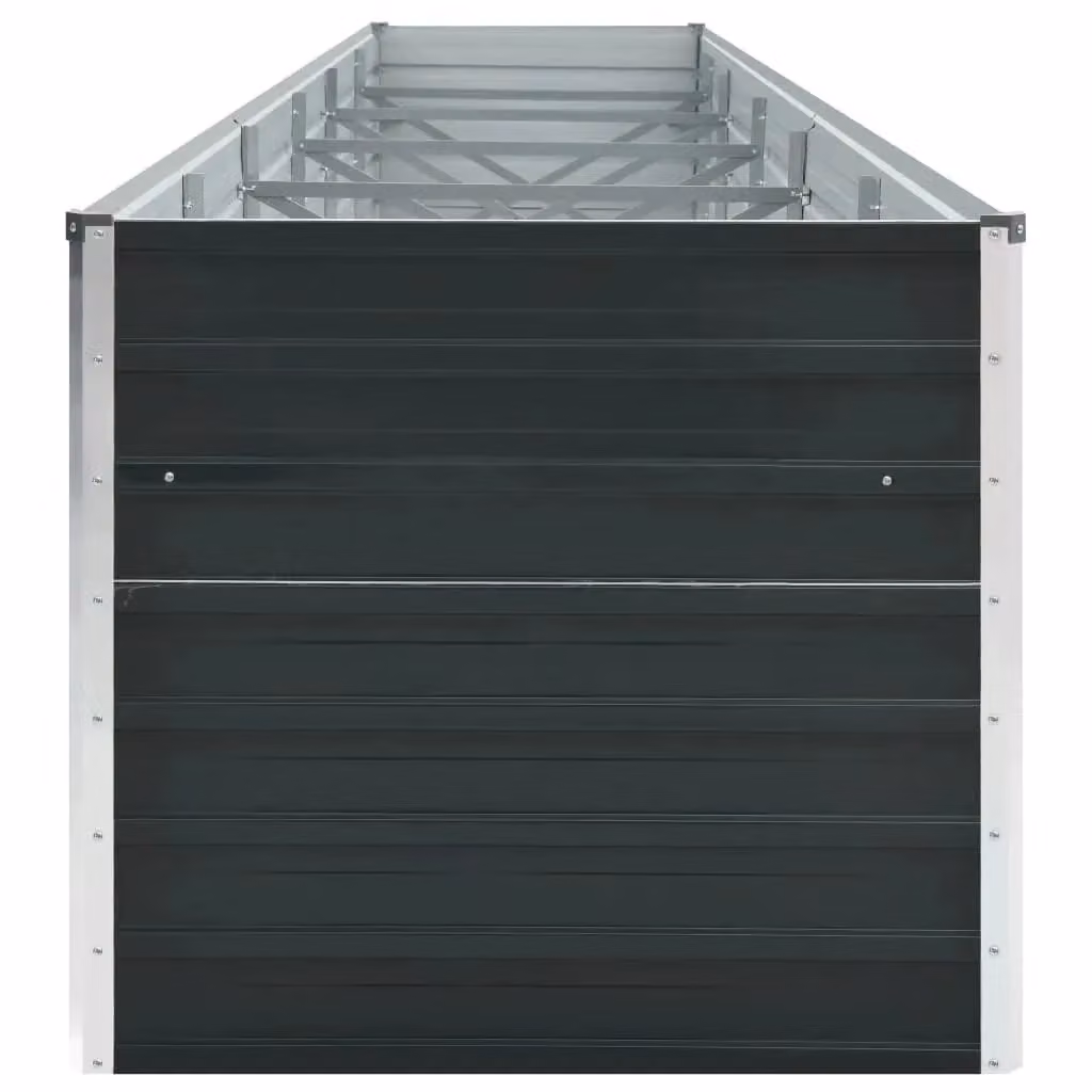 Berkfield Home Garden Galvanised Steel Raised Bed in Anthracite Black, W/D/H: 480 x 80 x 77 cm – 3