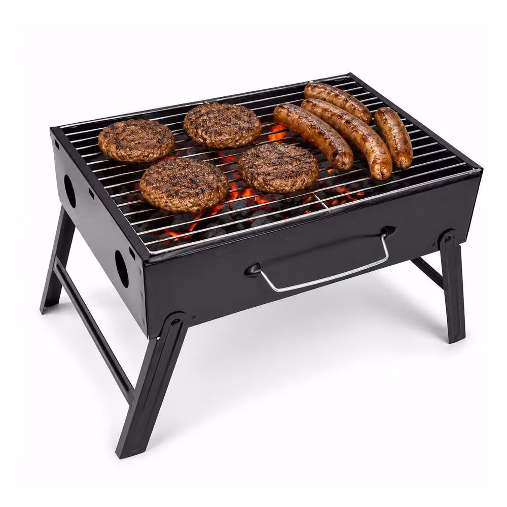 Simpa Portable Compact Charcoal Tabletop BBQ Grill, Black, W/D/H: 35 x 27 x 23 cm – 2